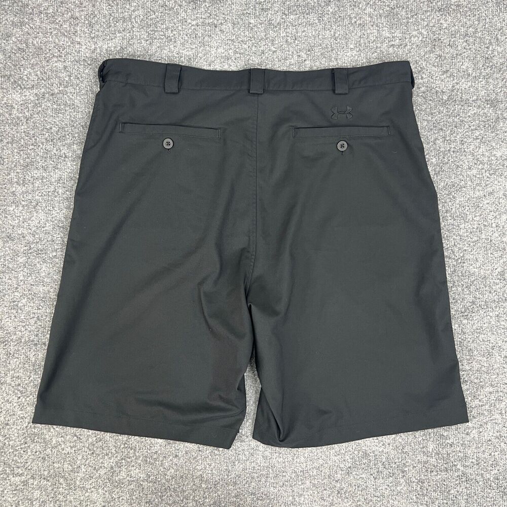 Vintage Under Armour Shorts Mens 38 Black Pleated High Rise Performance Golf - Picture 8 of 11